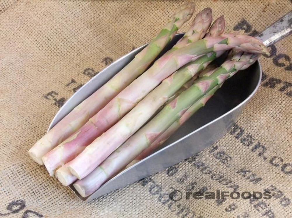 Organic local asparagus spears Real Foods